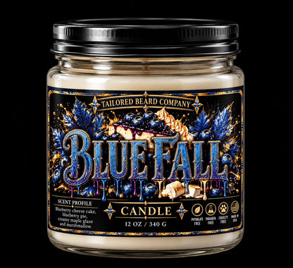 Blue Fall 12 oz soy candle