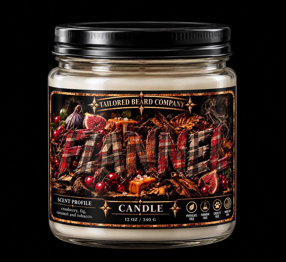 Flannel 12 oz soy candle