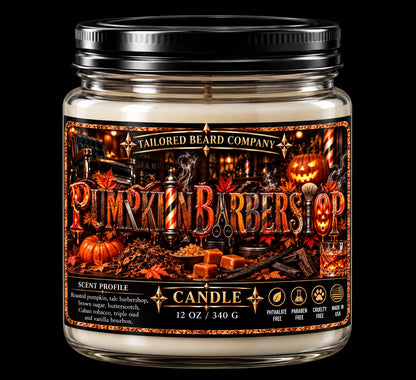 Pumpkin Barbershop 12 oz soy candle
